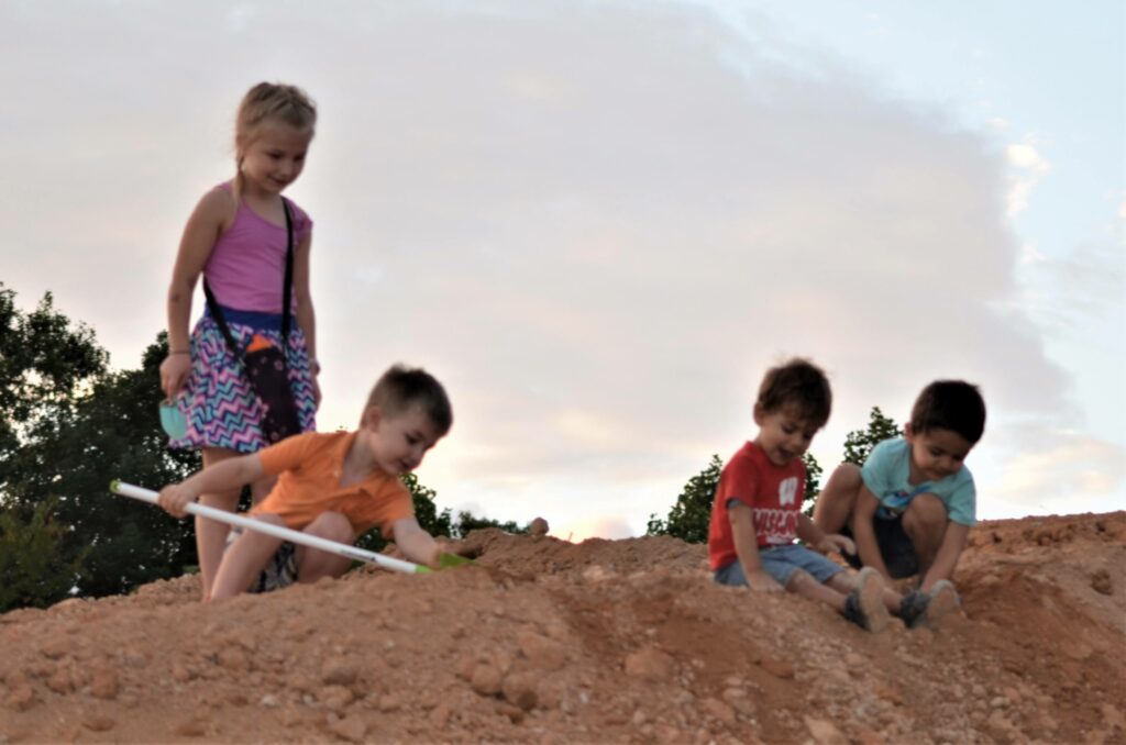 Kids in dirt